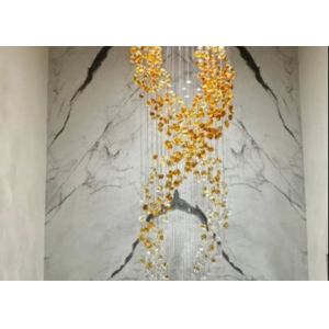 Buy cheap Romantic ribbon art chandelier glass twisted strip shape hotel lobby exhibition hall theater non-standard engineering chandelier from wholesalers