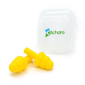 Yellow Waterproof 32dB Silicone Swimming Ear Plug