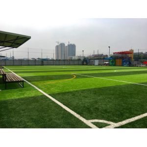Buy cheap Stem Shape Weaving Technique Artificial Grass with Effective Drainage System from wholesalers