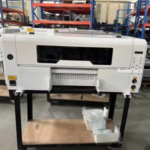 Buy cheap CMYKW V Ink Color Andemes A3 30cm Uv Dtf Printer Roll to Roll Printing with 3 Xp600 I1600 Head Sticker Printer from wholesalers