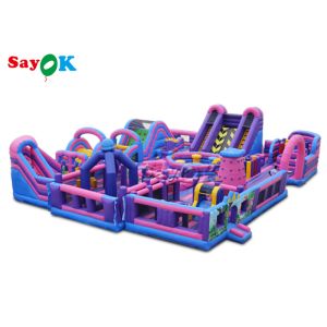 Buy cheap Amusement Park Inflatable Bounce With Slide Digital  Printing from wholesalers