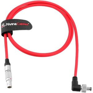 Buy cheap Alvin's Cables 2 Pin to Locking DC Right Angle Power Cable for Atomos Ninja V, Blackmagic Video Assist, SmallHD 702 Monitor, Ultra-Soft Red, 90cm| 3ft from wholesalers