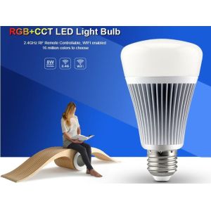 Buy cheap Milight Wifi IOS APP 8W RGB+CCT LED Bulb Light 2.4G RF All color RGB with CCT adjustable 3000k to 6000K bulb led light from wholesalers