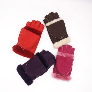 Buy cheap Multifunctional Sheep Skins Leather Mittens Touch Screen With Fingers from wholesalers
