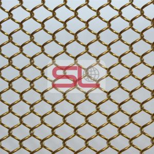 Buy cheap Customized Brass Ring Mesh Curtain with 60% Open Area for Architectural Decoration from wholesalers