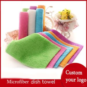 Rectangle Microfiber Kitchen Cleaning Towel with Small Stripe Fabric and