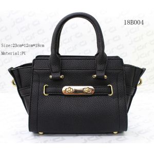 Buy cheap Small Ledis Hand Bag , Female Black Color PU Tote Bag With 23*12*18cm Size from wholesalers