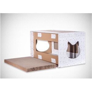 Buy cheap Light Weight Corner Cat Scratcher , Heavy Duty Cardboard Scratching Box For Cats from wholesalers