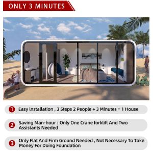 Modern Design Style Luxury Eco Space Capsule Prefab House for Office Pod in