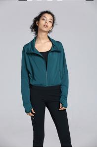 China Thumb Hole Women'S Sports Hoodie Ladies Zip Front Sweatshirts 210g on sale