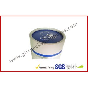 Offset Printed Cylindrical Wine Packaging Boxes , Embossed Custom Paper Board