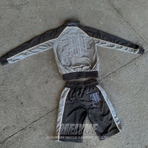 Buy cheap Custom Nylon 3m Reflective Mens Windbreaker Tight Elastic Waist Windproof Shorts Jackets and Short Sets Tracksuit Short Set from wholesalers