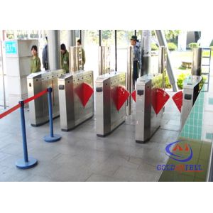 Qr code reader Baffle Flap Barrier Gate , Gym / stadium turnstile gate systems