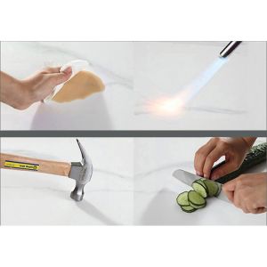 Vintage Rustic Office Table Simple White Wooden Coffee Work Station Dual Motor