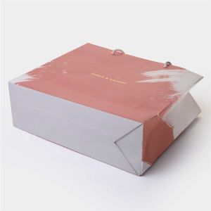 Buy cheap Custom Branded Logo Luxury Ping Paper Shopping Bags With Handles For Lady from wholesalers