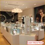 Buy cheap modern luxury wood glass jewellery display showcase shop showroom counter design from wholesalers