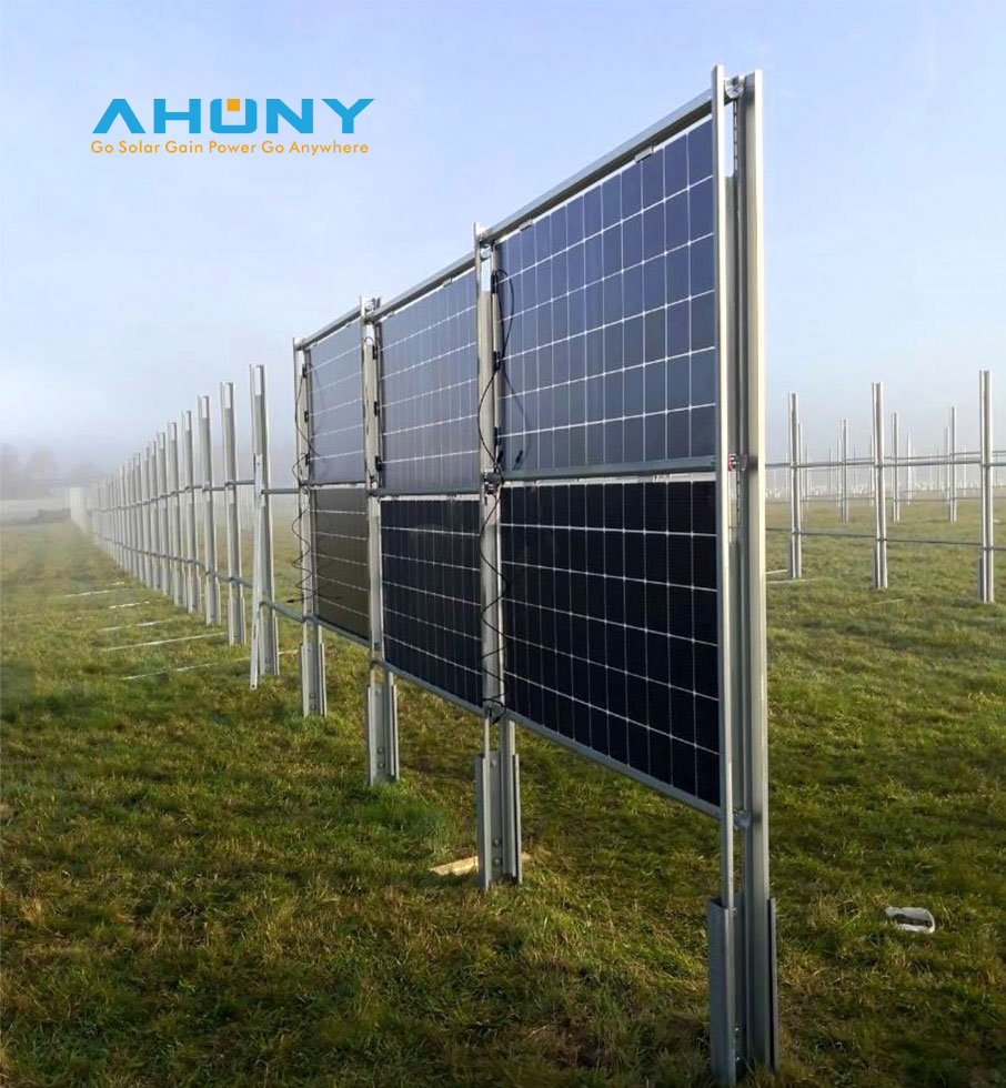 Buy cheap Vertical Bifacial Solar Fence Panel Kit for Garden Backyard Irrigation Pond Poultry Ranch Off-Grid Power Generation from wholesalers