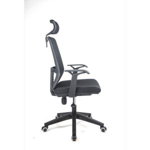 1120mm High Back Office Swivel Chair With Wheels PU Armpad