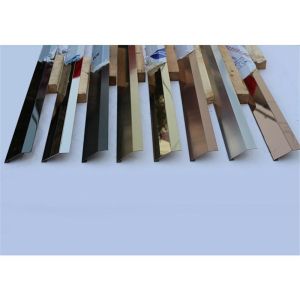 Buy cheap Custom made T shape tile trim 304 stainless steel mirror finish factory price from wholesalers