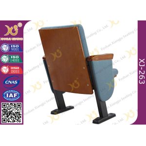 Molded Foam Low Back Auditorium Seat Chairs With MDF Writing Pad Spring Return