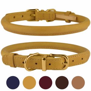 Buy cheap Handmade Leather Rolled Rope Dog Collars For Small Medium Large Dogs Puppy Cat from wholesalers