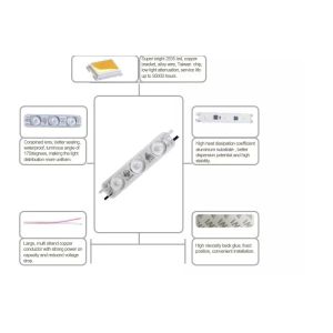 Buy cheap 3 LED 12V LED Module Light 2835 AC110V 220V 3M Tape Installation Advertising Lights from wholesalers