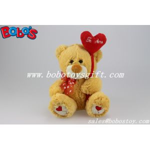 Buy cheap Brown Plush Valentine teddy bears with red love heart style balloon from wholesalers