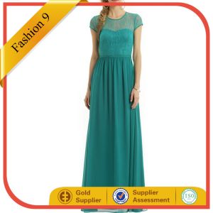 Buy cheap Teal Chiffon Gown Floor length Evening Dress from wholesalers