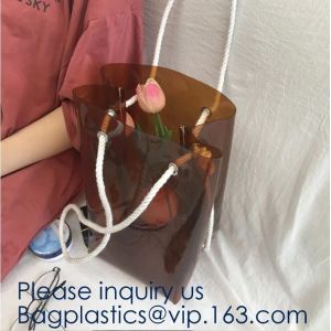 Buy cheap Cheap Promotional Ecofriendly Reusable Clear Pvc Mesh Tote Reusable Shopping Bag,Shoulder Transparent Shopping Bag pack from wholesalers