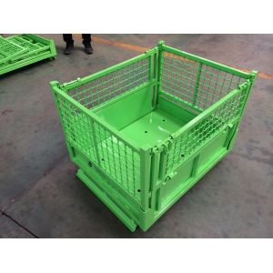 Buy cheap ISO RAL Galvanised 110kg 4 Layers Stackable Steel Wire Cages product