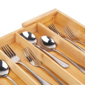 Buy cheap 5 Grid Multi-functional Bamboo Storage Box with Drawer Eco-friendly and Practical from wholesalers