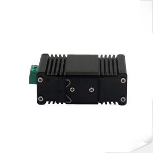Mini Industrial 1-Port 1000X to 2-Port 10/100/1000X 30W PoE+ Media Converter