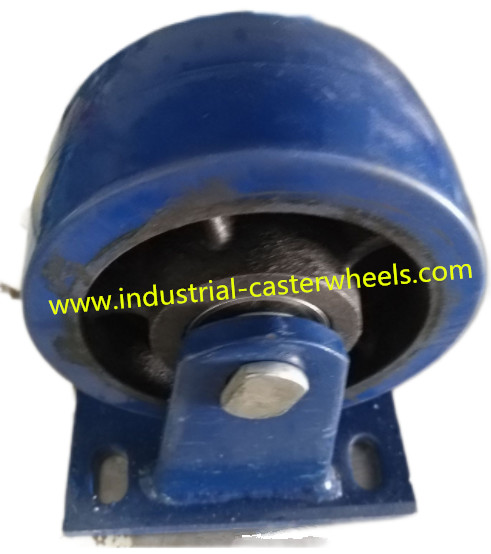Quality Extra Heavy Duty Cast Iron Rubber Casters 700kgs for sale