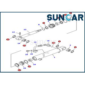 Buy cheap 707-98-25250 Arm Service Kit Hydraulic Cylinder For PC40MR-1 PC40MRX-1 PC40R-8 Komatsu Models from wholesalers