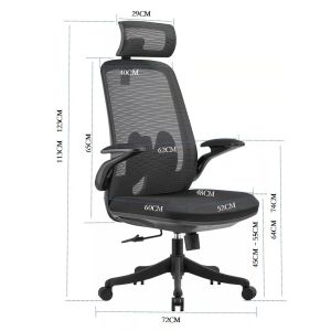 Ergonomic High Back Mesh Chair Mesh Office Chair With Headrest 0.15CBM