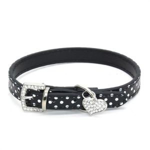 Fashion Dog Collars And Leashes Leather PU Material Customized Color 22g - 48g