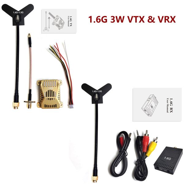 Quality 1.6Ghz 3W FPV VTX VRX UAV Video Transmitter and Receiver for Drone Transmission for sale