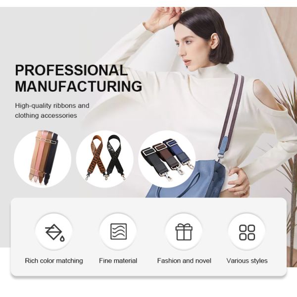 Bag chain strap accessories flat chain non-fading metal shoulder strap slung chain detachable strap