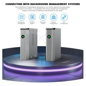 Buy cheap HCW Face Recognition Turnstile Security Wing Gate with 304 Stainless Steel IP42 Rating and 40W DC Brushless Motor for Pedestrian Access Control from wholesalers