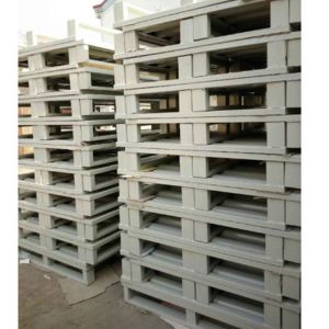 Buy cheap Customized Size Four Way Entry Steel Reinforced Stackable Double Faced Transport Pallet Stackable for Space Efficiency from wholesalers