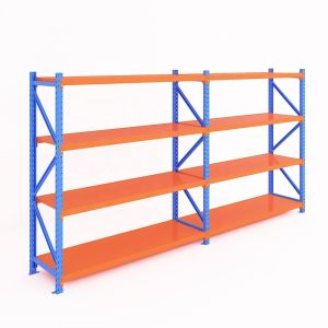 Buy cheap 4 Tier Metal Shelf Adjustable Level Height for Medium Duty Shelving in Warehouse Rack from wholesalers