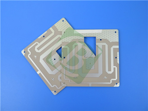 Quality RF-35 double-layer PCB built on 10mil substrate with Immersion Silver Finish for RF and microwave systems for sale