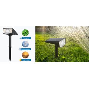Buy cheap High conversion RGB colorful light  solar spot light outdoor courtyard wall lighting from wholesalers