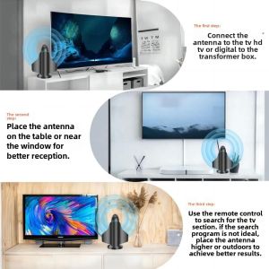 Buy cheap Long Range New 4K HD Digital TV Antenna with Signal Booster for Smart TV and All TV for Local Channels Indoor & Outdoor from wholesalers