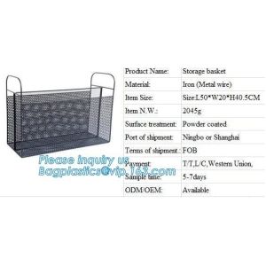 Buy cheap Metal wire magazine office document file holder storage shelf organizer basket, office home organizer tabletop desk top from wholesalers