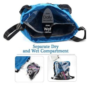 Buy cheap Drawstring Dry Wet Separation Beach Bag Backpack With Shoe Compartment from wholesalers