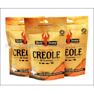 Buy cheap kraft paper packaging bag, aluminum foil stand up pouch with zip and notch from wholesalers