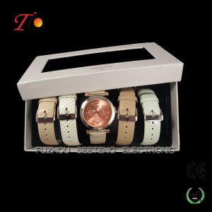 Buy cheap PU leather strap with other replaceable band and color customized  for ladies watch from wholesalers
