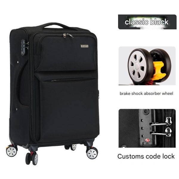 Quality 1750 Soft-shell Luggage with Embedded TSA Lock, Waterproof Oxford Cloth and Silent Universal Aircraft Wheels for sale