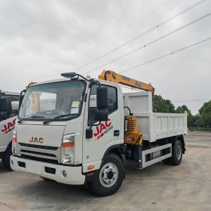 Quality JAC RHD Cargo Truck With XCMG KSQS68-3 3.2Ton 3 Sections Boom Straight Crane for sale Buy cheap JAC RHD Cargo Truck With XCMG KSQS68-3 3.2Ton 3 Sections Boom Straight Crane product